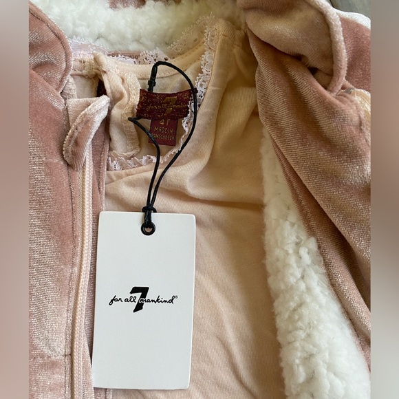 7 For All Mankind 3 piece set. NWT - jeans, shirt and Sherpa-lined vest. Size 4T - Picture 2 of 6